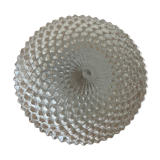 Diamond-point ceiling light in molded glass