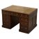 George III double-sided partner's desk in walnut circa 1780 with original handles.
