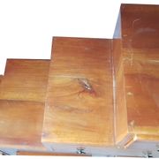 Solid exotic wood staircase cabinet - 7 Drawers and 1 door