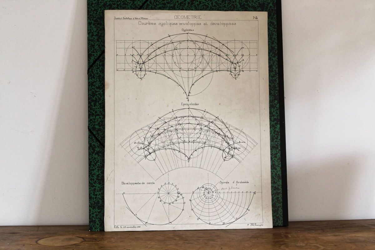 Dessin technique original, arts et métiers