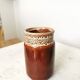Vintage KIL Yugoslavia Ceramic Vase: Speckled Brown Glaze, 1970s Rustic Pot