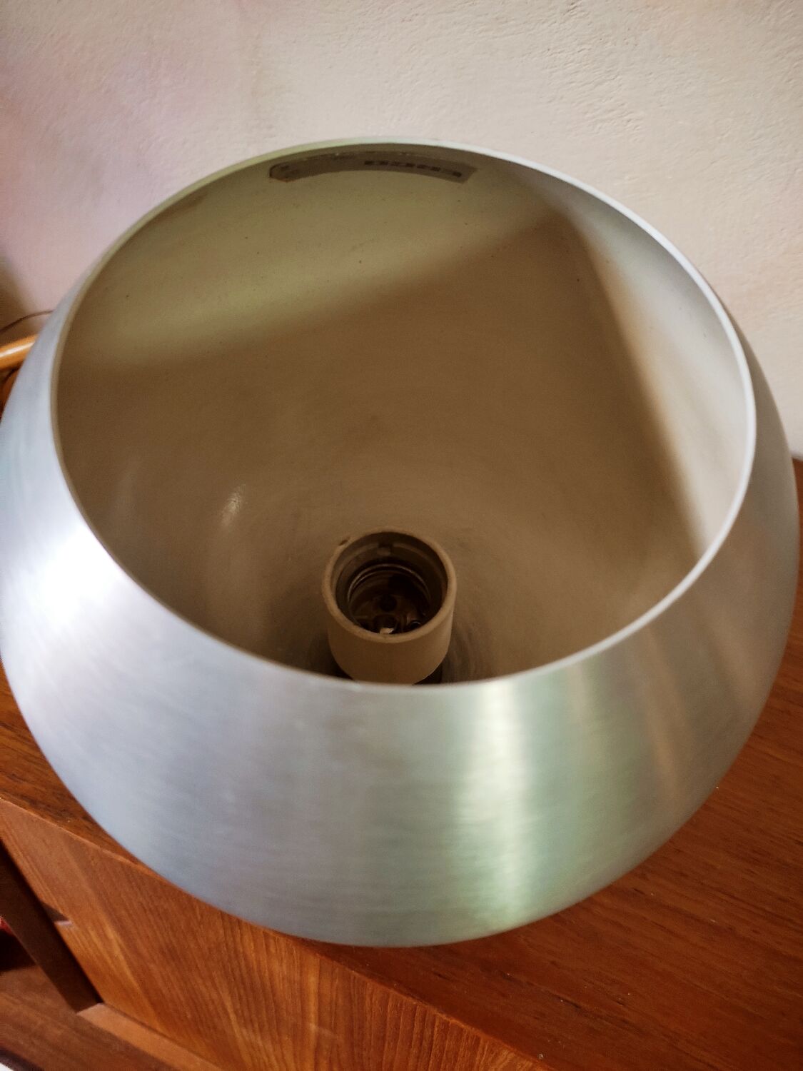 Erco wall or ceiling lamp in brushed aluminum