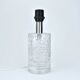 Mid-century solid crystal structured table lamp by Willem Heesen for Royal Leerdam