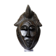 Decorative African wall mask in Punu Tsangui style, carved wood, 20th century.