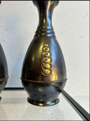 Pair of Art Deco copper vases – 1930s