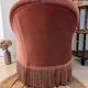 Fauteuil crapaud velours rose