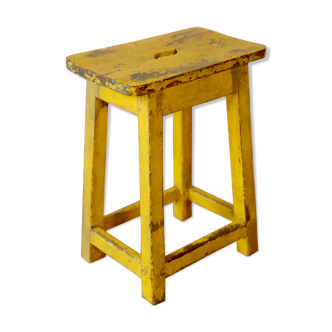 Old Burmese teak workshop stool