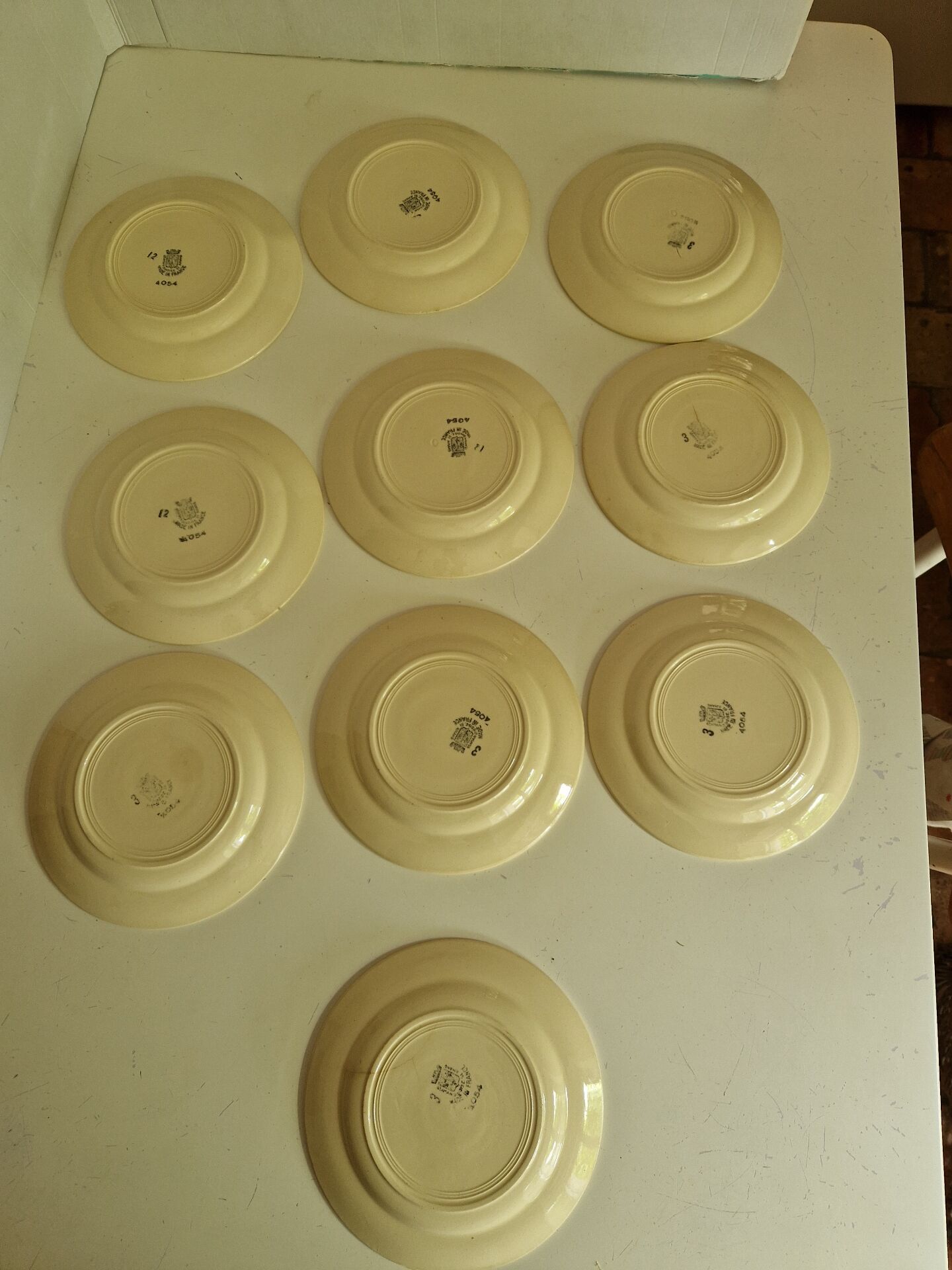 Set of 10 Dessert Plates Saint Amand Model 4054