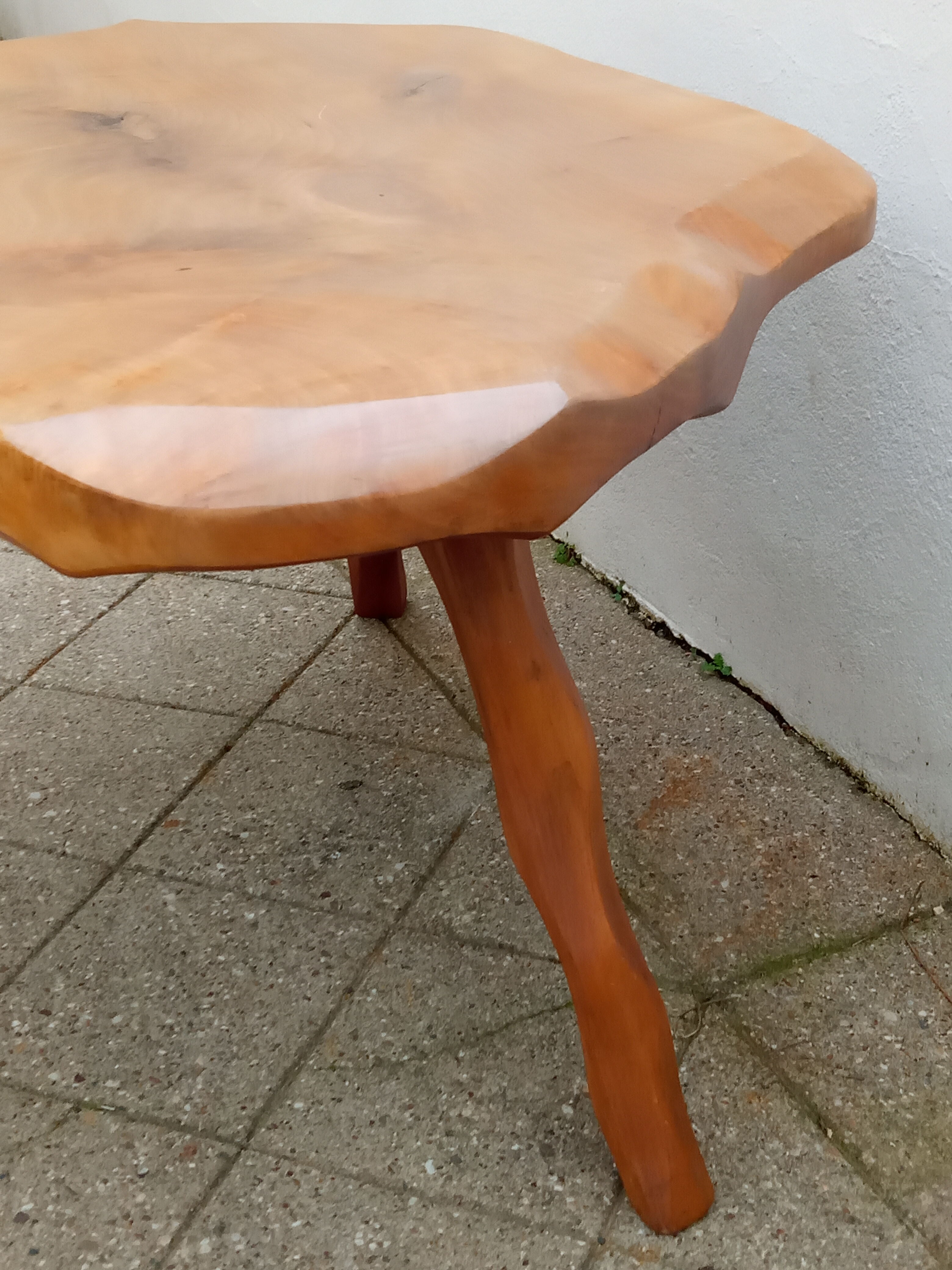 Brutalist olive coffee table 60s