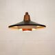 Rare Mid-Century Danish design lamp ,1960s -black&white metal& solid copper
