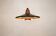 Rare Mid-Century Danish design lamp ,1960s -black&white metal& solid copper