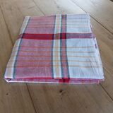 Old checkered tablecloth