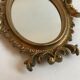 Miroir classique doré 16x24cm