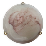 Old Glass Wall Lamp + Vintage Metal Support #A711