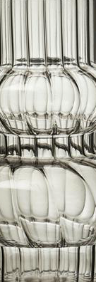 Vase en verre gris