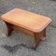 2 vintage farmhouse stools in solid oak from the 19th century.
