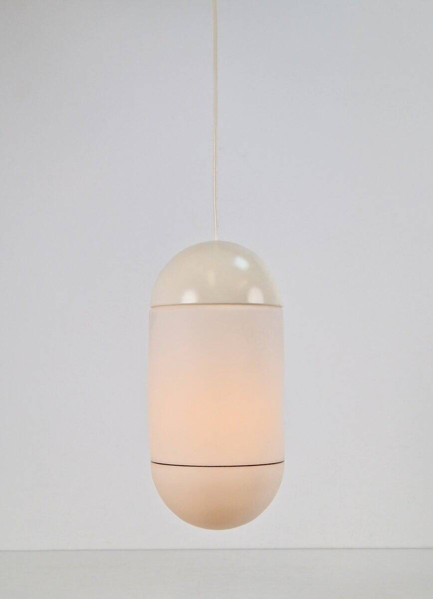 Vintage Pill Pendant Lamp in Milk Glass from Peill & Putzler, Germany, 1960s