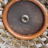 Pair of rattan ceiling lights