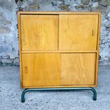 Mid-Century Vintage Storage Cabinet on Metal Legs