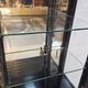 Vitrine chinoise vintage avec miroir, décor fleurs et oiseaux