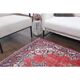 Vintage Turkish Oushak Handmade Wool Cotton Red Area Rug 124x209