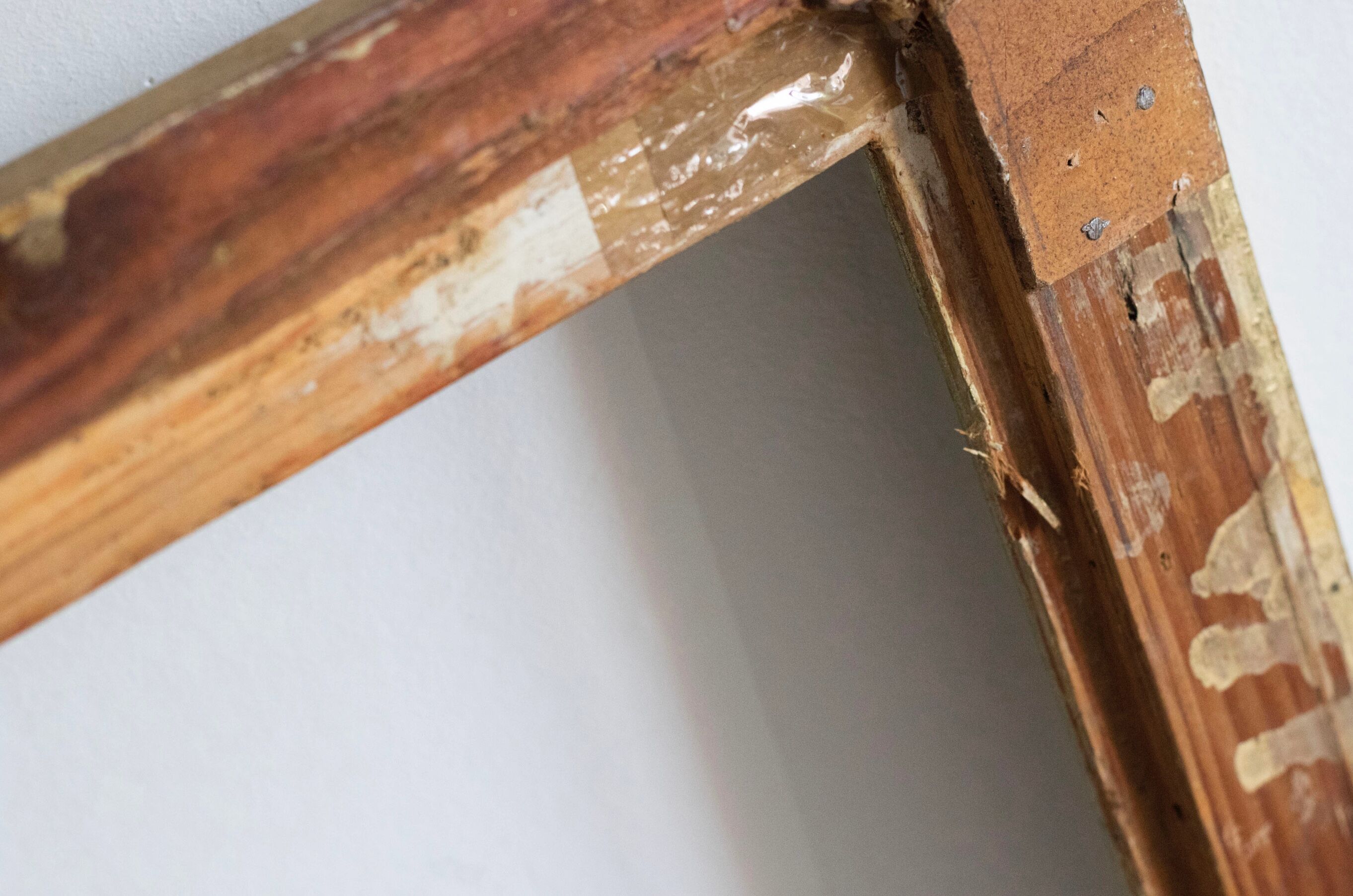 Old gilded wooden frame