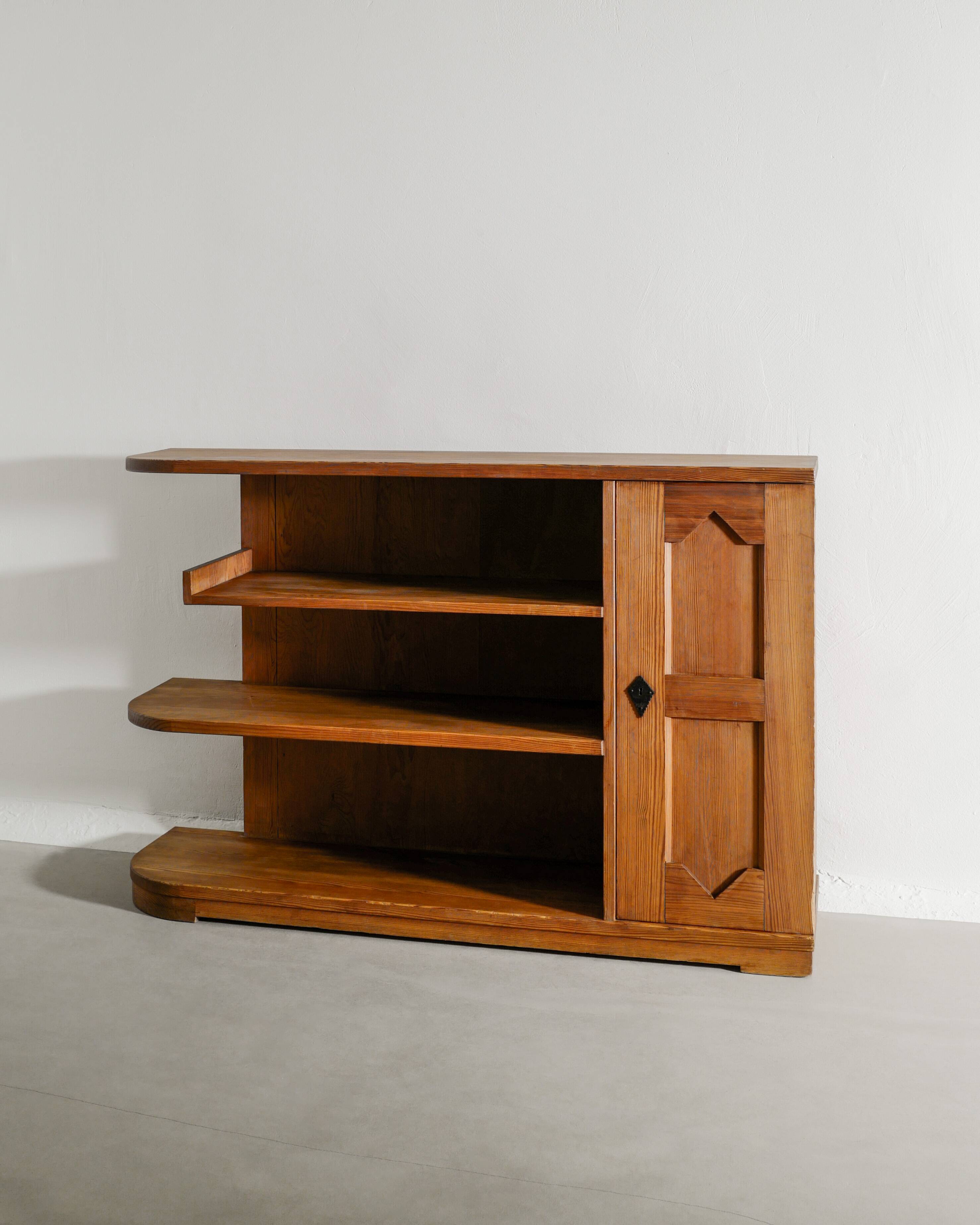 Vintage Swedish Wooden "Lovö" Bookcase by Axel Einar Hjorth for NK, 1930s