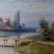 Pierre Girard, Paysage de campagne, watercolour, 1854