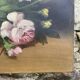 Old still life, old painting of flowers, bouquet of roses.