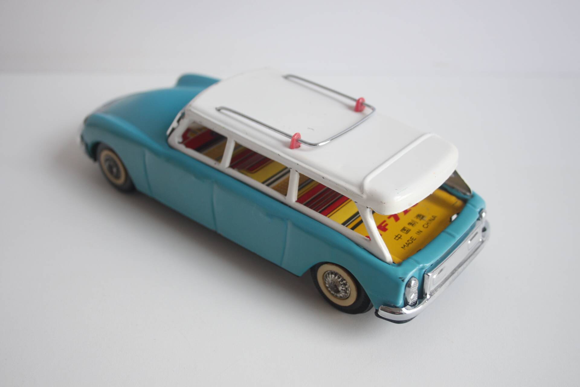 Vintage tin model car, Citroën DS station wagon, 1960s.
