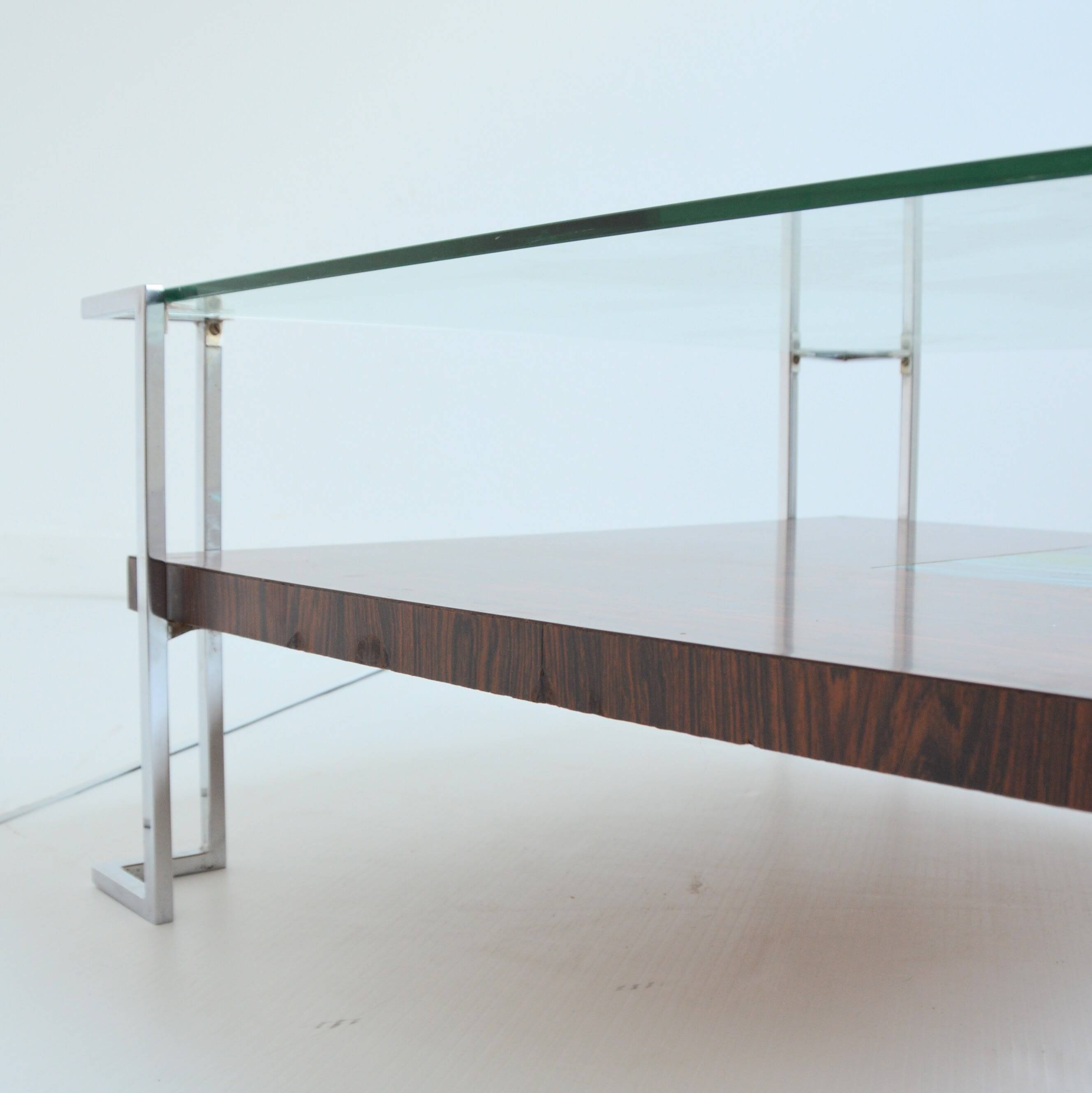 Double tray coffee table Vintage design 1970s