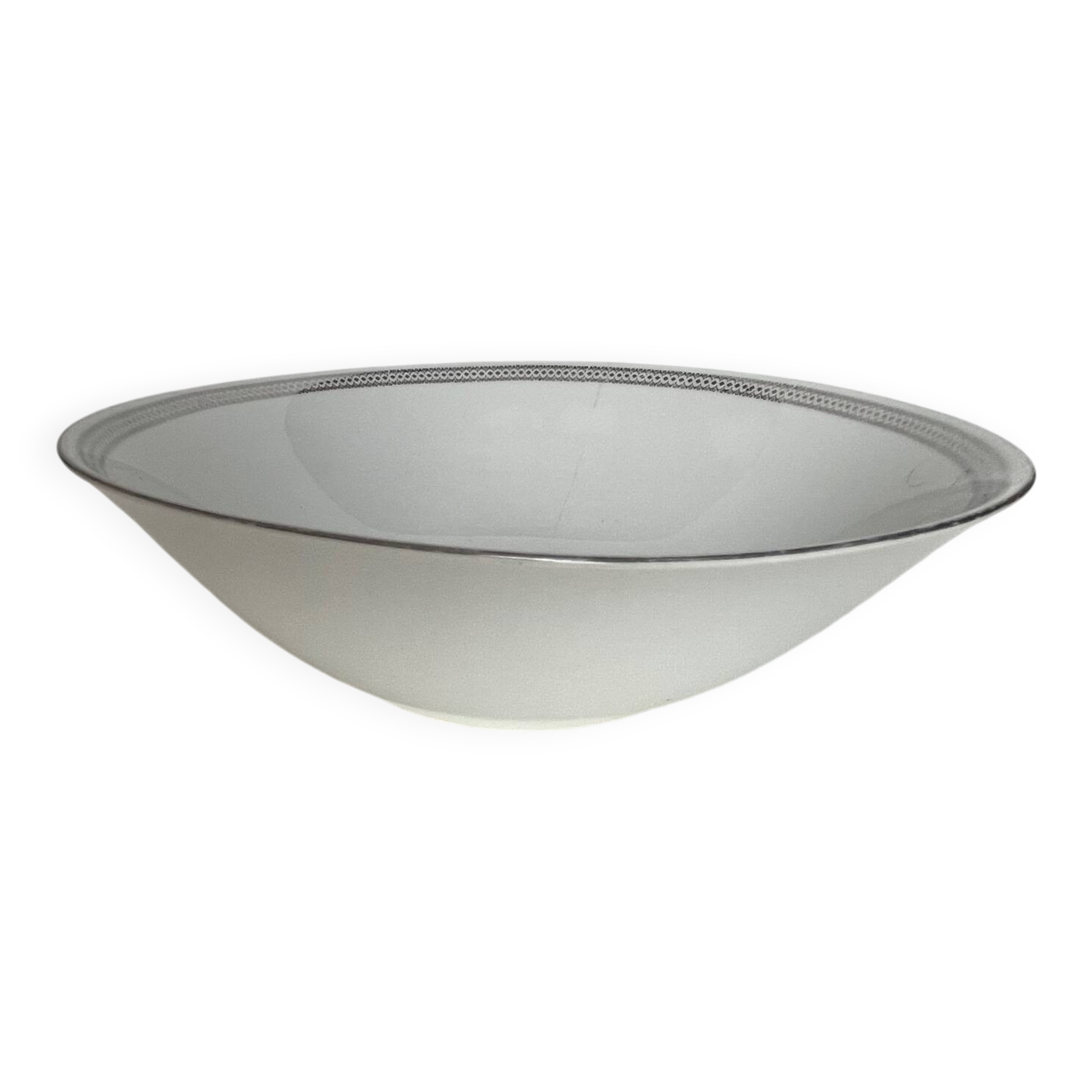 Antique white porcelain salad bowl