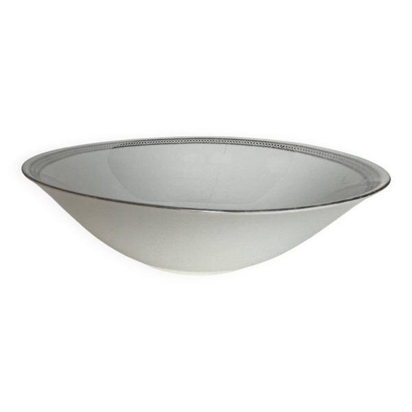 Saladier ancien en porcelaine blanche