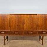 Buffet haut en teck de style moderne du milieu du siècle, fabriqué par Farso Mobelfabrik, Danemark.