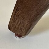 Vintage 60s tripod oak stool