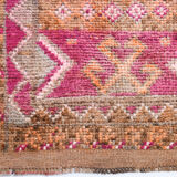 3x13 long hot pink vintage runner rug 399x81cm