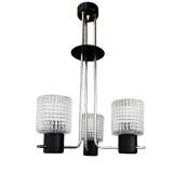 Elektroinstala Jílové pendant lamp, Czechoslovakia, 1970s, embossed glass
