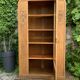 Armoire parisienne vitrée art déco bois brut 1930