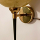 Yellow ochre speckled wall lamp, Clichy opaline, 40s