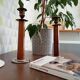 Pair of antique folk art candlesticks
