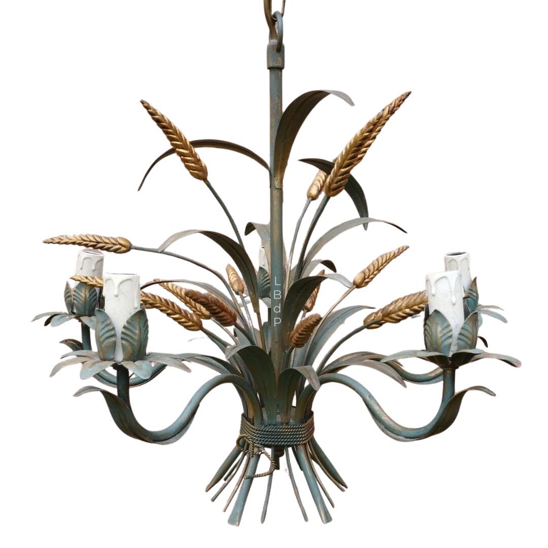Chandelier, "Wheat Ears" suspension by Masca - circa 1970