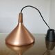 Suspension scandinave cuivre et teck, 80s'