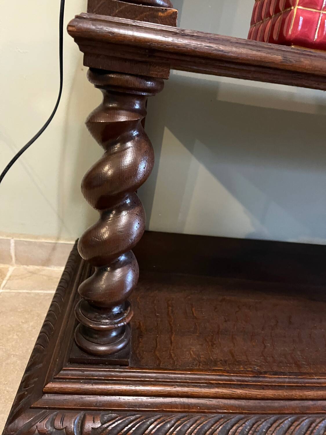 Console or turned wooden service table