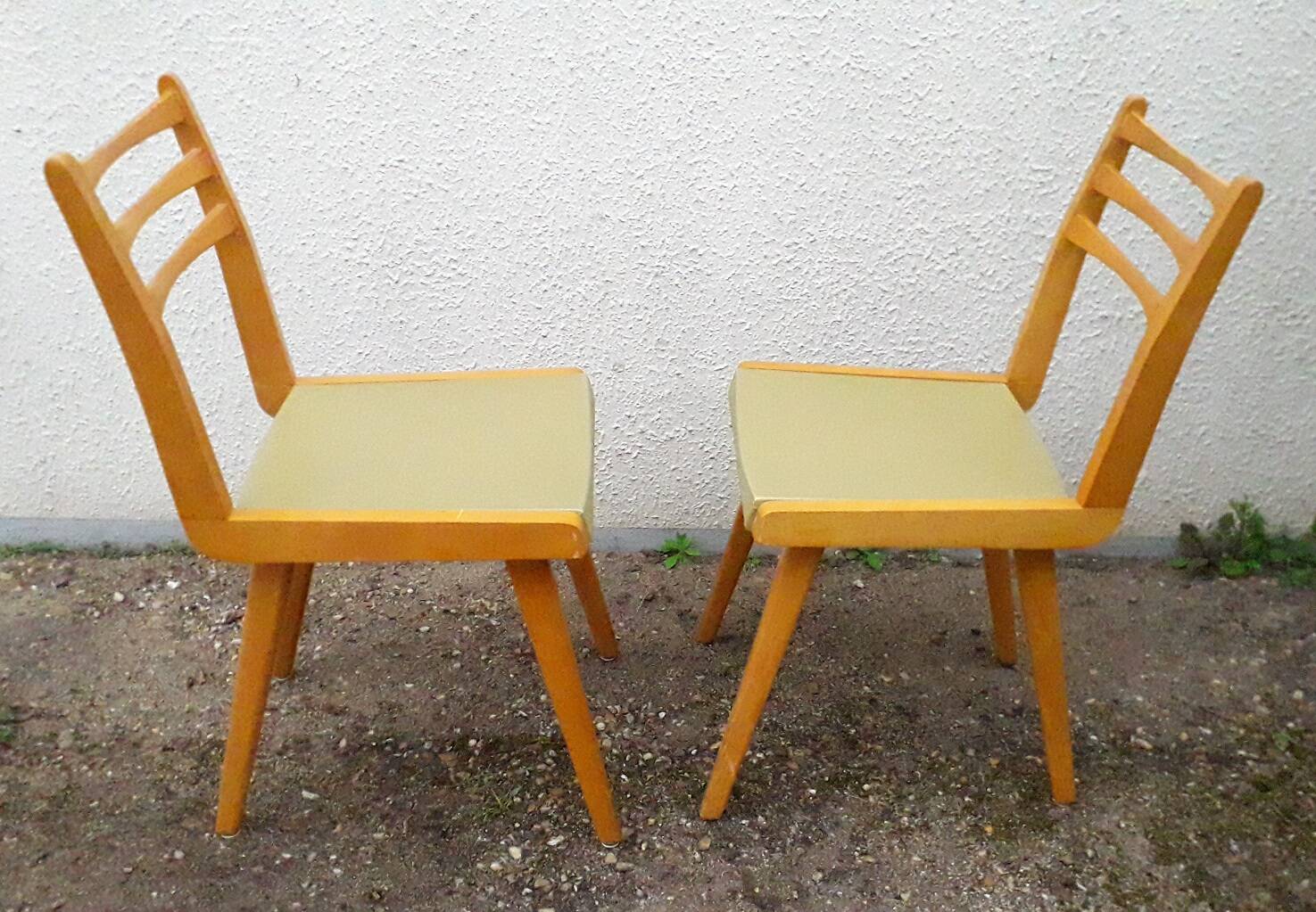 Scandinavian style wooden chairs