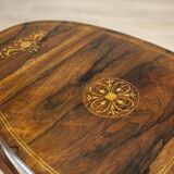 Antique Inlaid Rosewood Tea Table, 1890s
