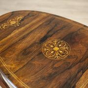 Table à thé en palissandre marqueté, années 1890