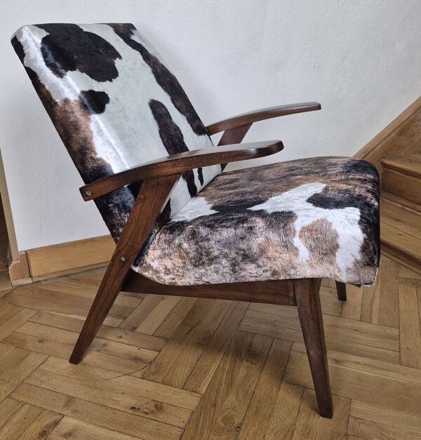 Fauteuil rénové conçu par Puchała, Pologne, années 1970