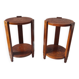 Pair of end tables or bedside tables