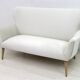 After Gio Ponti Mid-Century Modern Italian Velvet Small Sofa, 1950s
