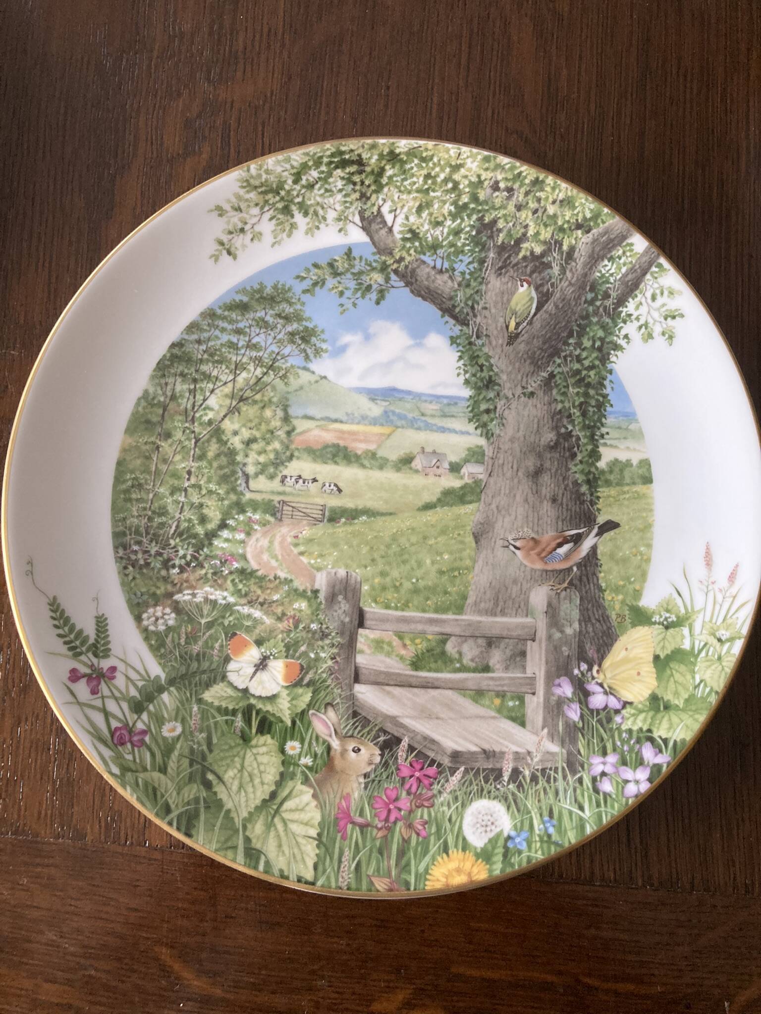 Set of 12 decorative plates Royal Worcester – Peter Barrett – Edition